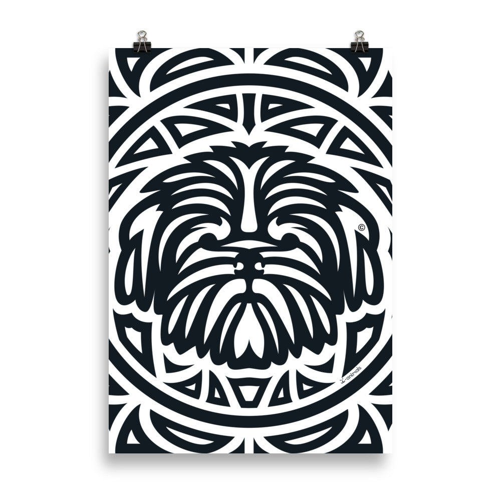 Pôster Shih Tzu - Tribal - i-animals