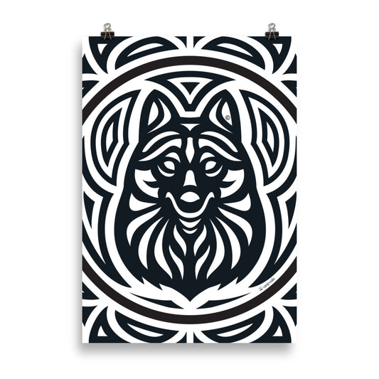 Pôster Schipperke - Tribal - i-animals