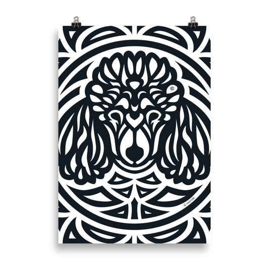 Pôster Poodle - Tribal - i-animals