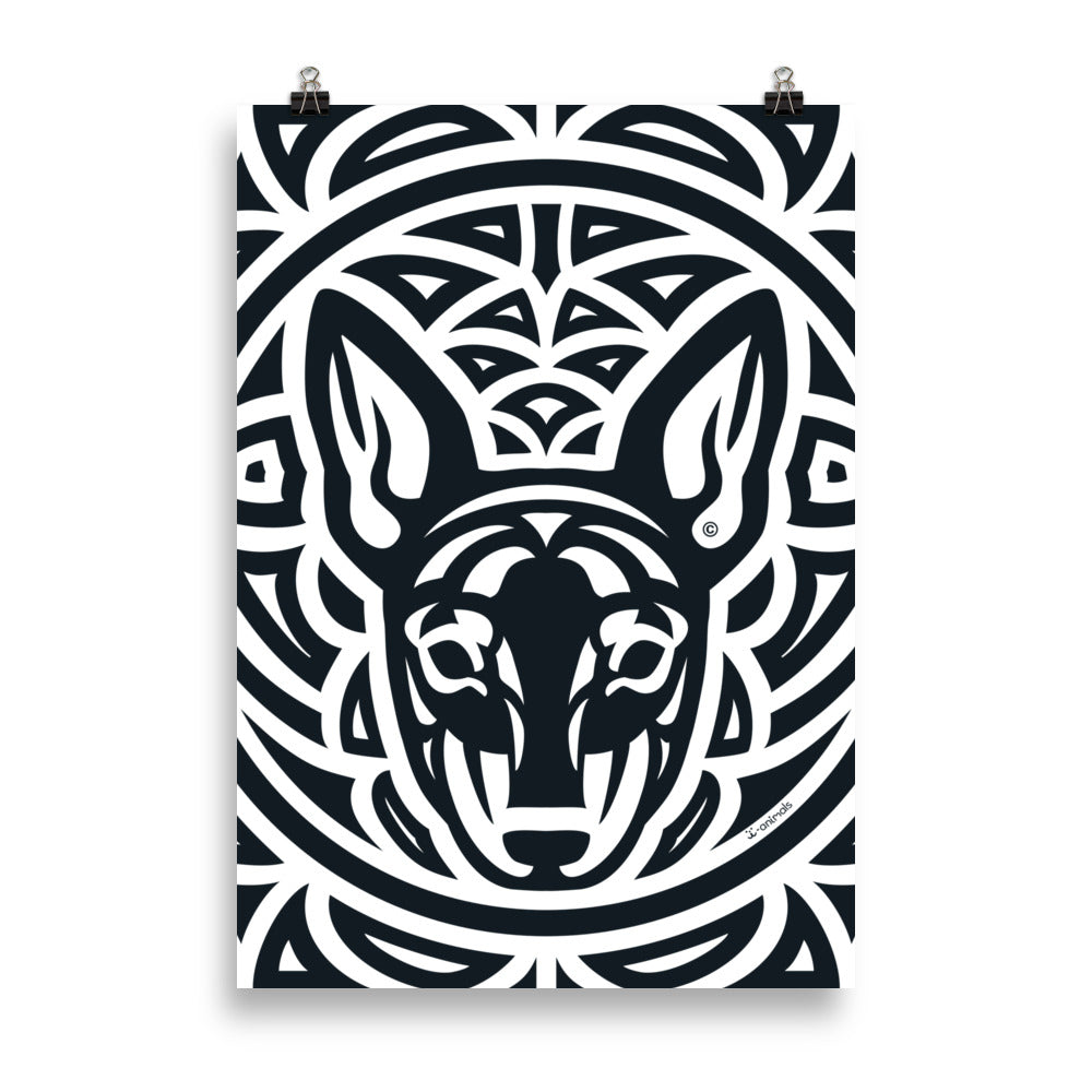 Pôster Pinscher - Tribal - i-animals