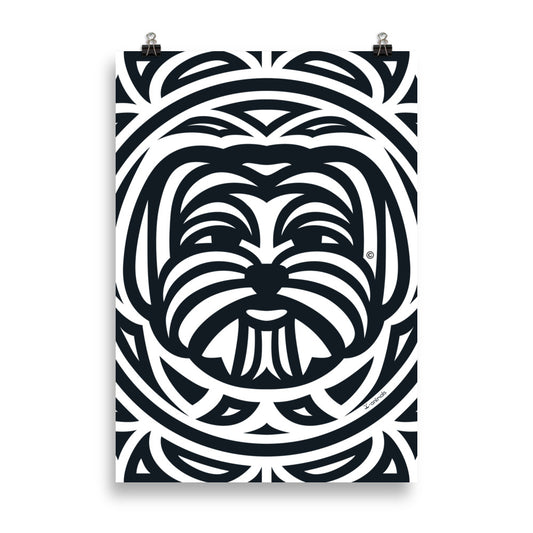 Pôster Maltês - Tribal - i-animals