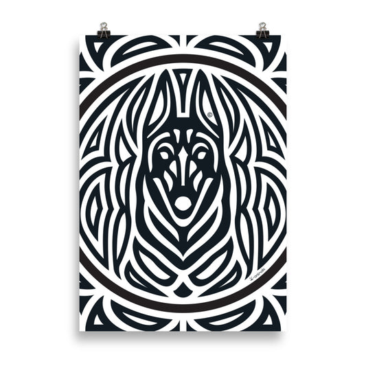 Pôster Malinois - Tribal - i-animals