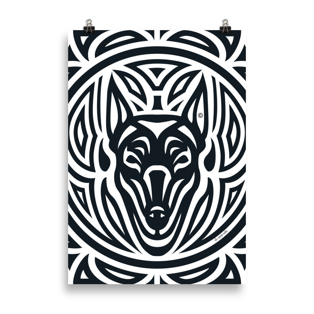 Pôster Doberman - Tribal - i-animals