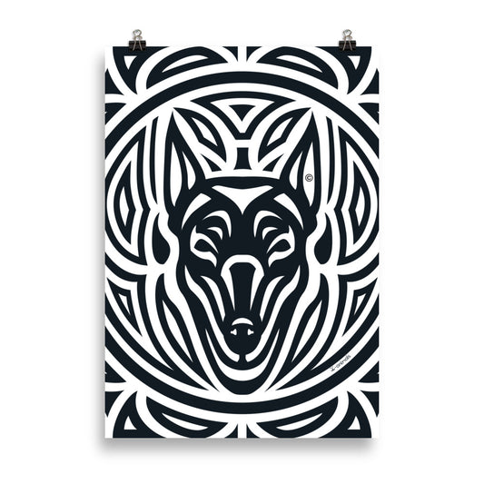 Pôster Doberman - Tribal - i-animals