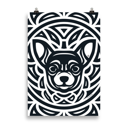 Pôster Chihuahua - Tribal - i-animals