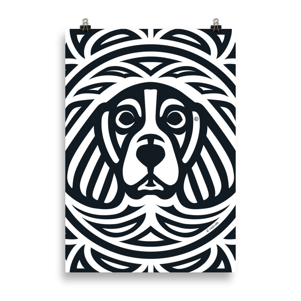 Pôster Beagle - Tribal - i-animals