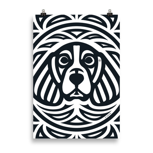 Pôster Beagle - Tribal - i-animals