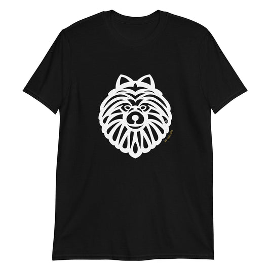 Camiseta unissex de manga curta - Spitz Alemão - Tribal - i-animals