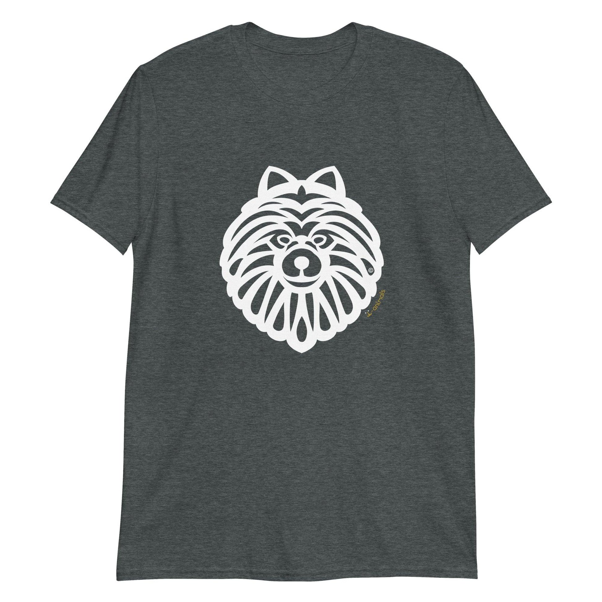 Camiseta unissex de manga curta - Spitz Alemão - Tribal - i-animals