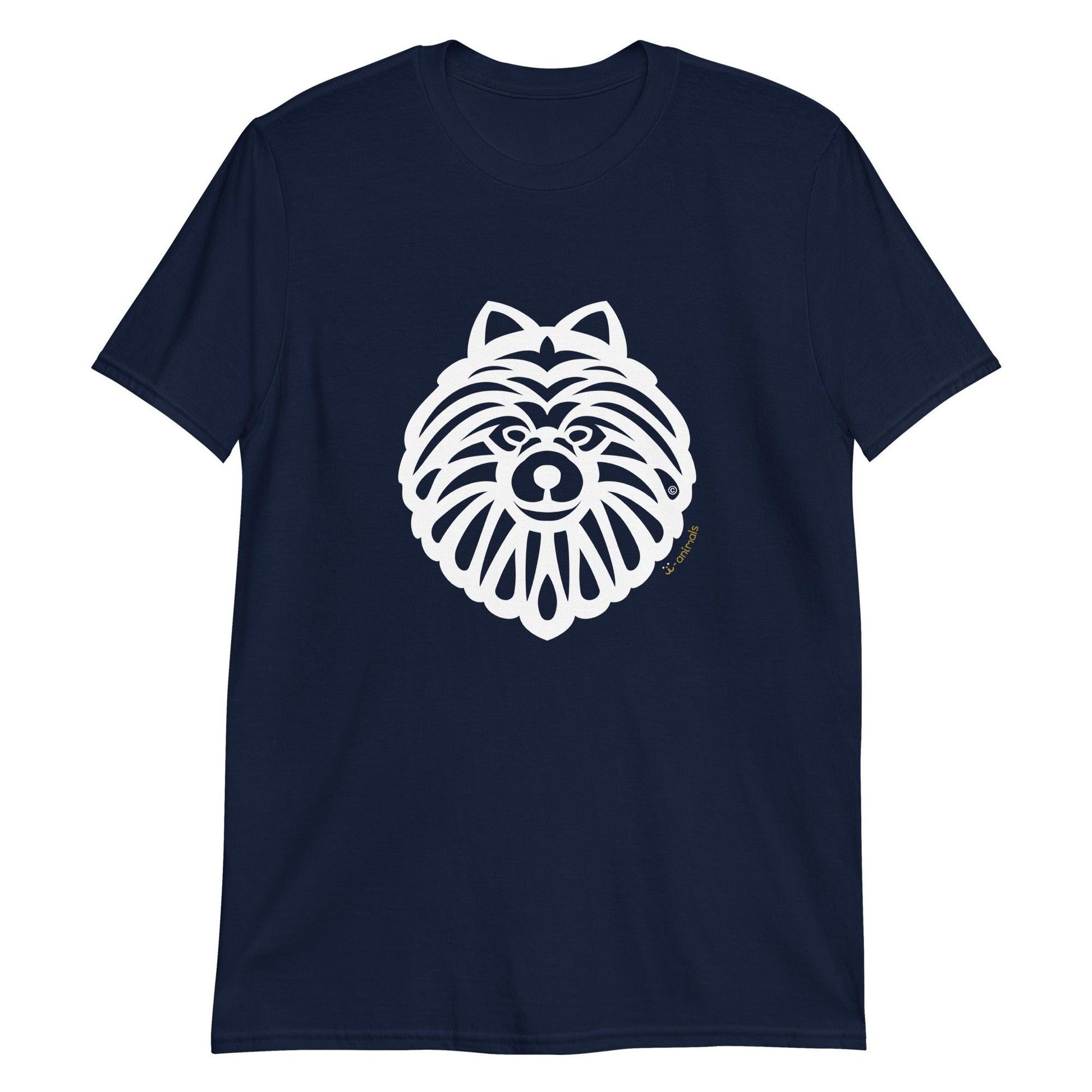 Camiseta unissex de manga curta - Spitz Alemão - Tribal - i-animals