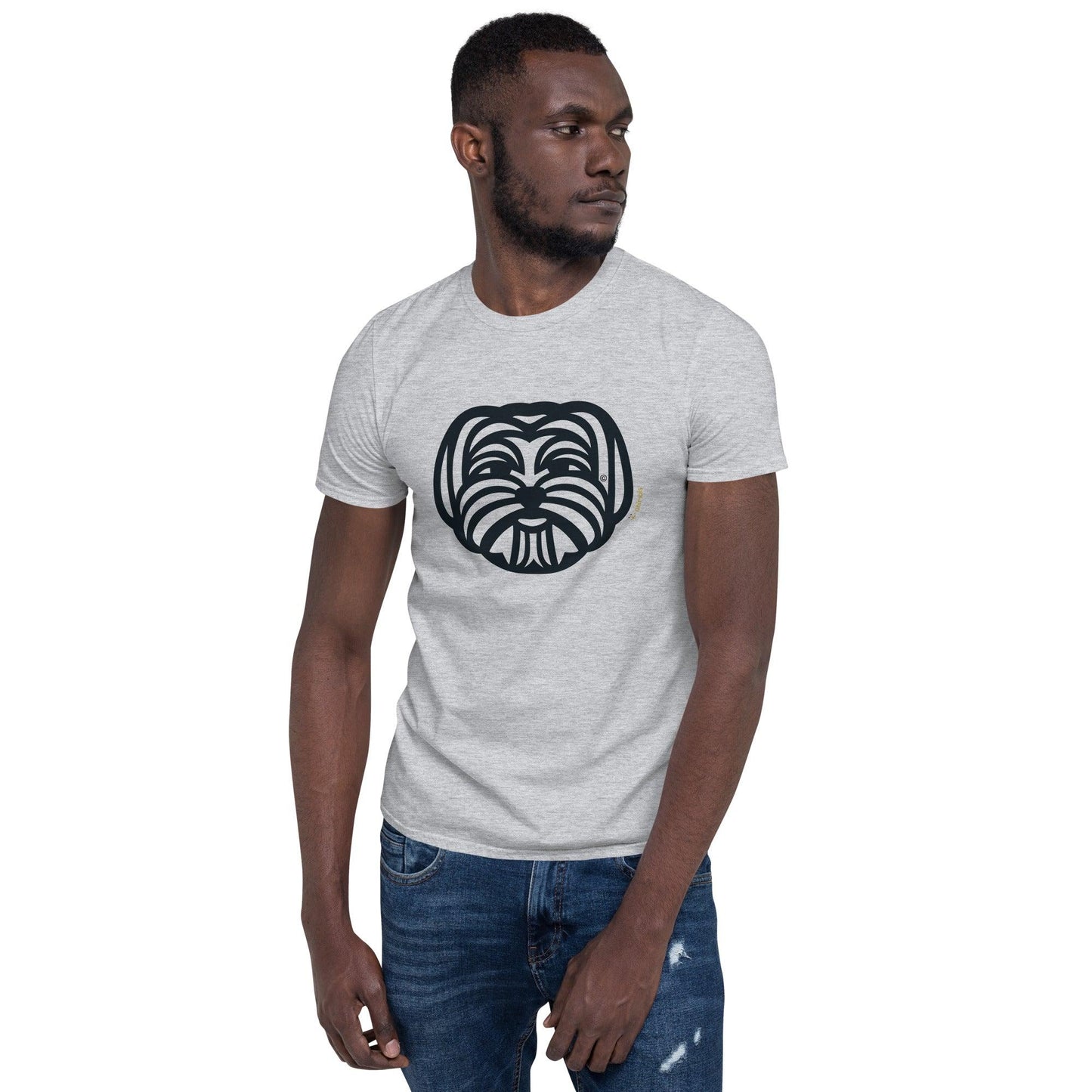 Camiseta unissex de manga curta - Maltês - Tribal - Cores Claras - i-animals