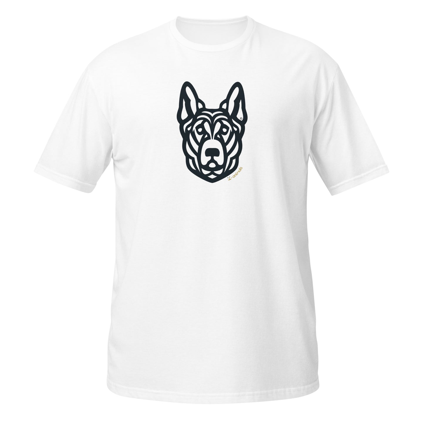 Unisex Basic Softstyle T-Shirt- German Shepherd - Tribal - Light Colors
