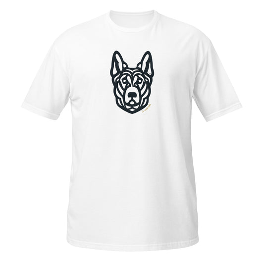 Unisex Basic Softstyle T-Shirt- German Shepherd - Tribal - Light Colors