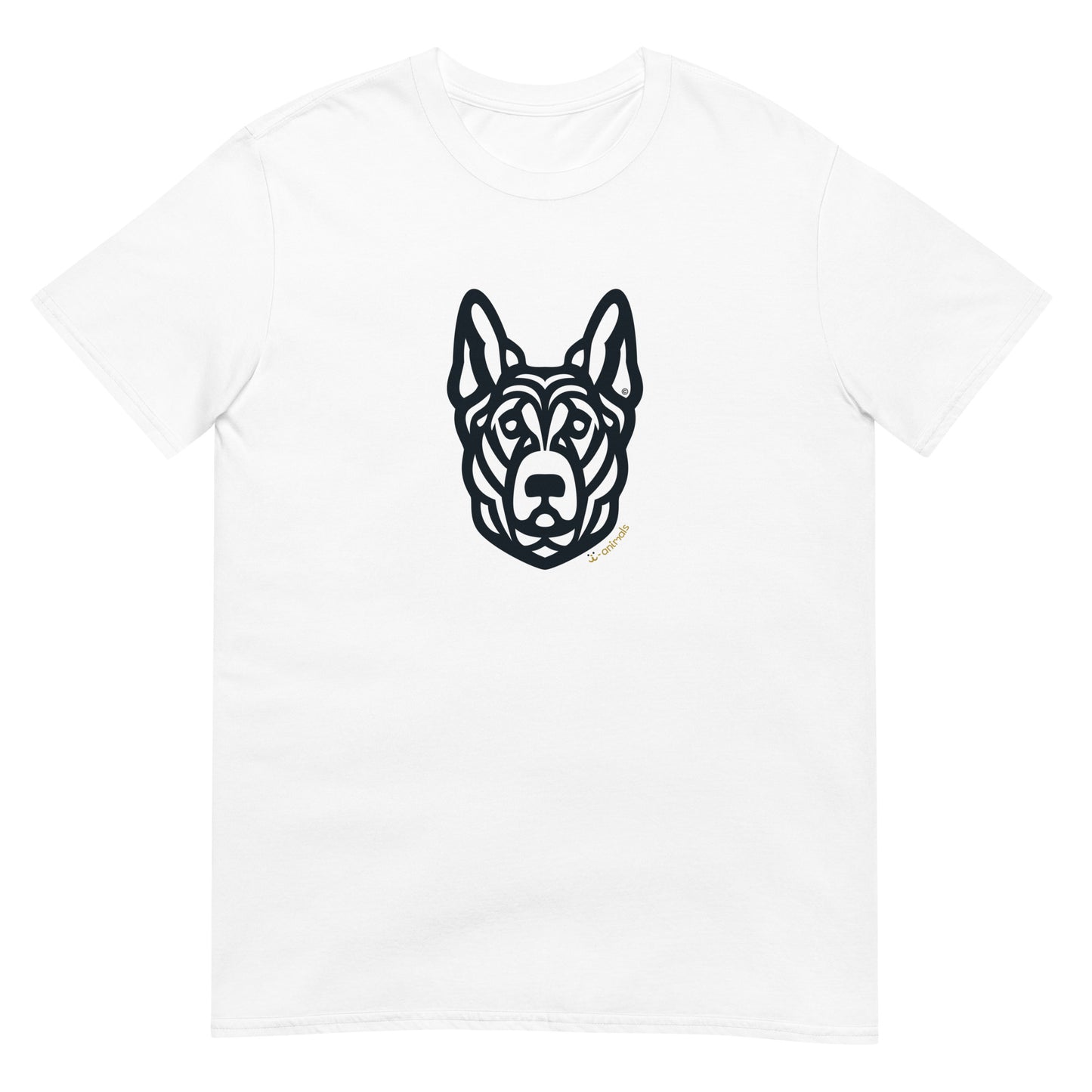 Unisex Basic Softstyle T-Shirt- German Shepherd - Tribal - Light Colors