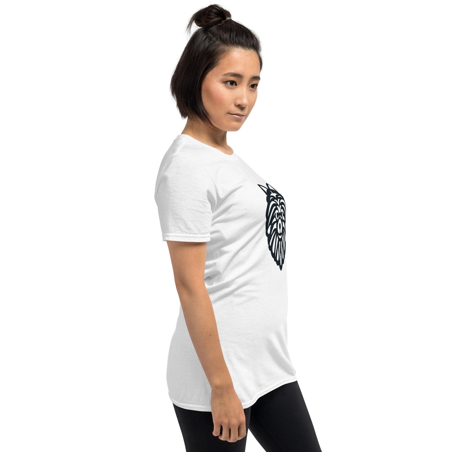 Camiseta unissex de manga curta - Spitz Alemão - Tribal - Cores Claras - i-animals