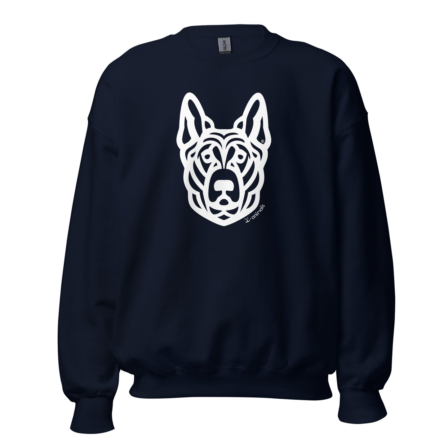 Unisex Crew Neck Sweatshirt - German Shepherd - Tribal