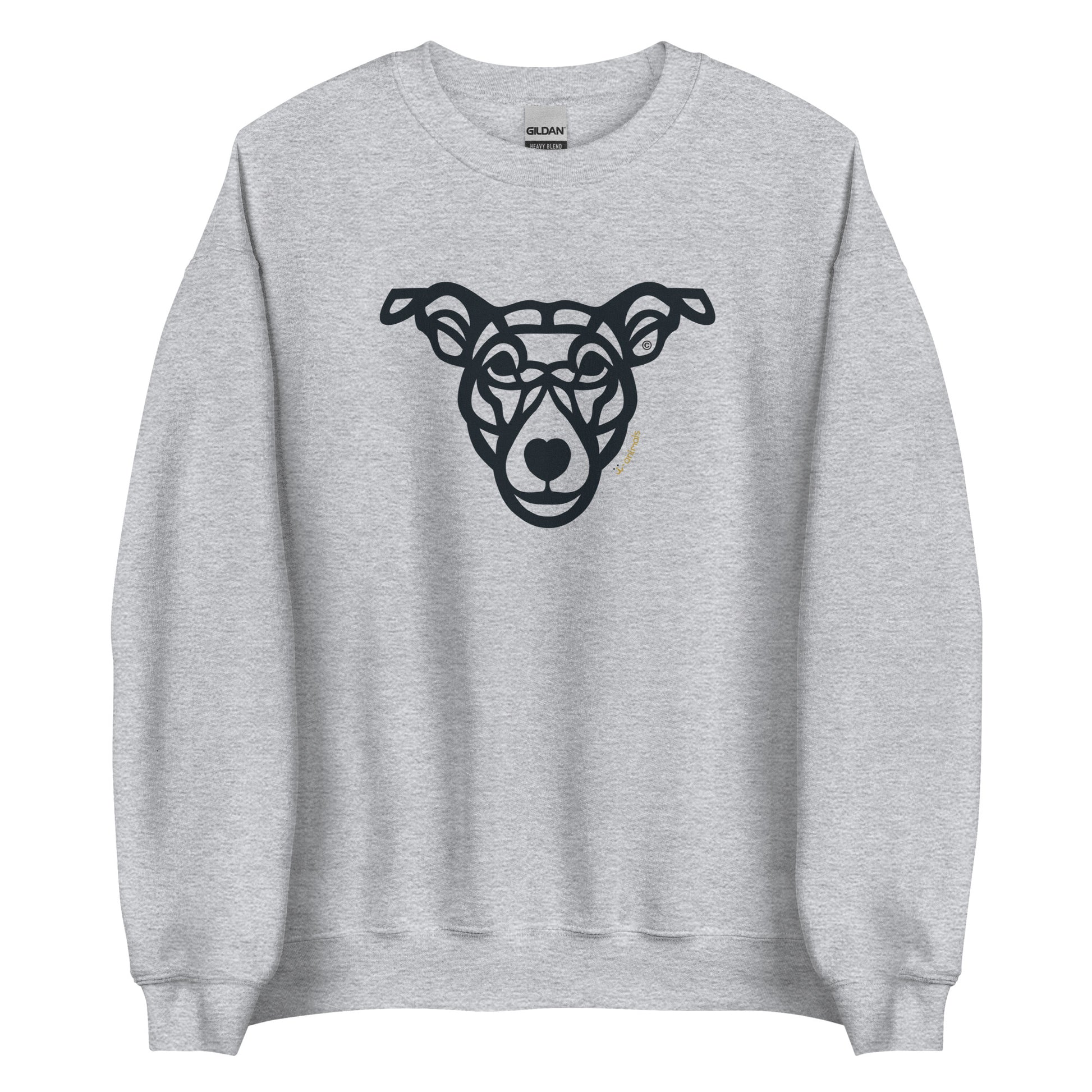 Moletom unissex - “Cão Vira-lata” - Tribal - Cores Claras - i-animals