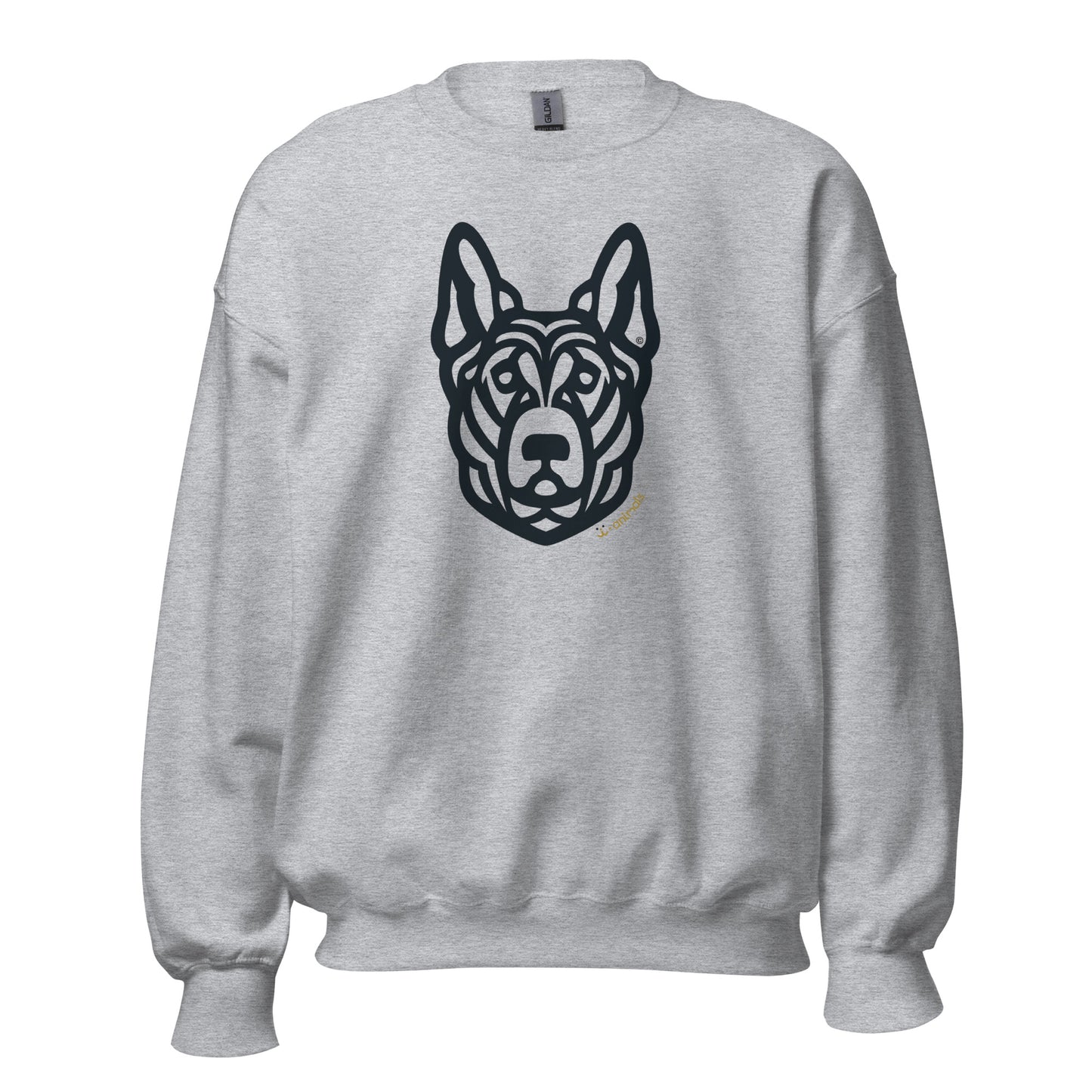 Unisex Crew Neck Sweatshirt - German Shepherd - Tribal - Light Colors
