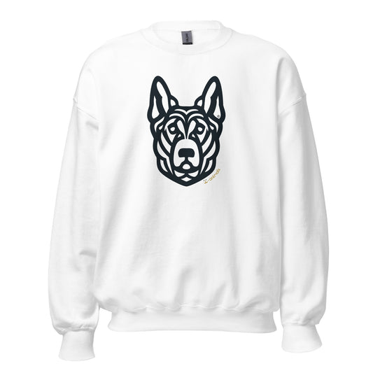 Unisex Crew Neck Sweatshirt - German Shepherd - Tribal - Light Colors