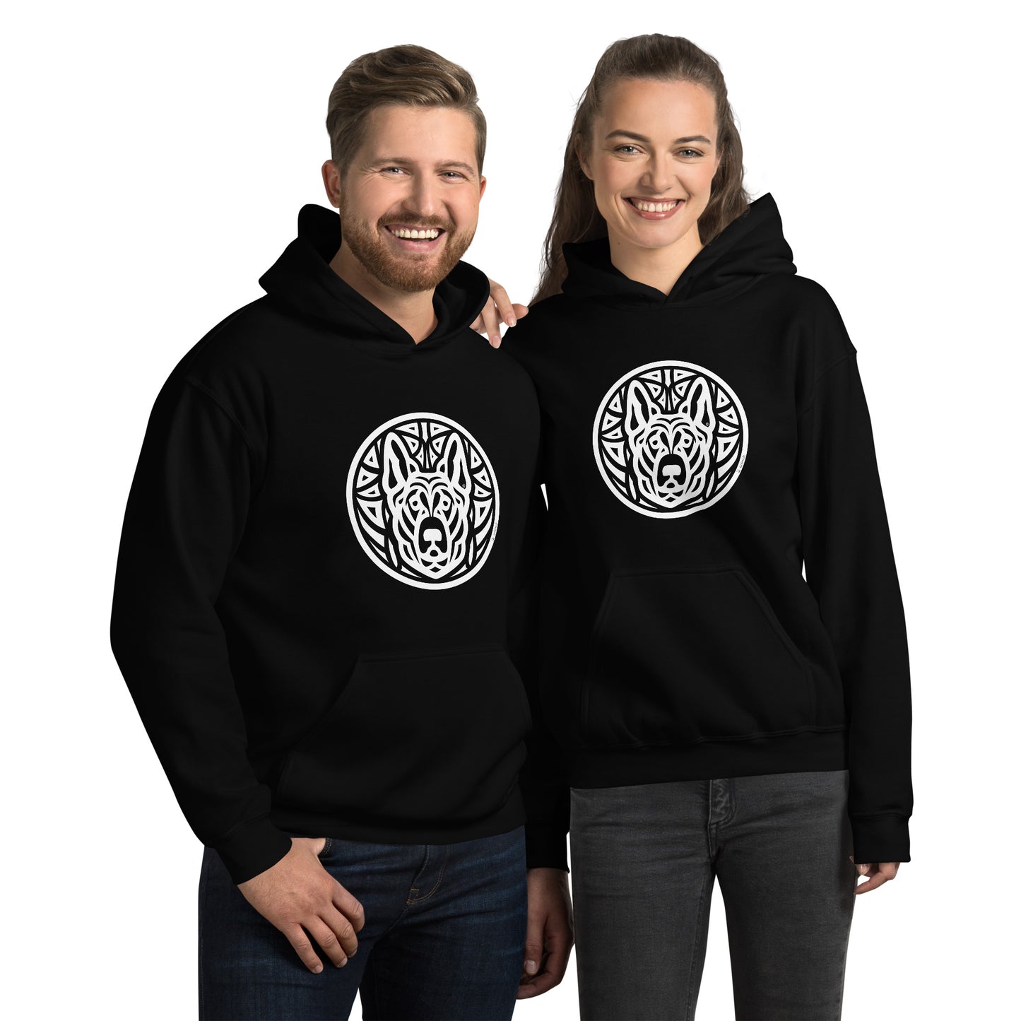 Unisex Heavy Blend Hoodie - German Shepherd - Tribal