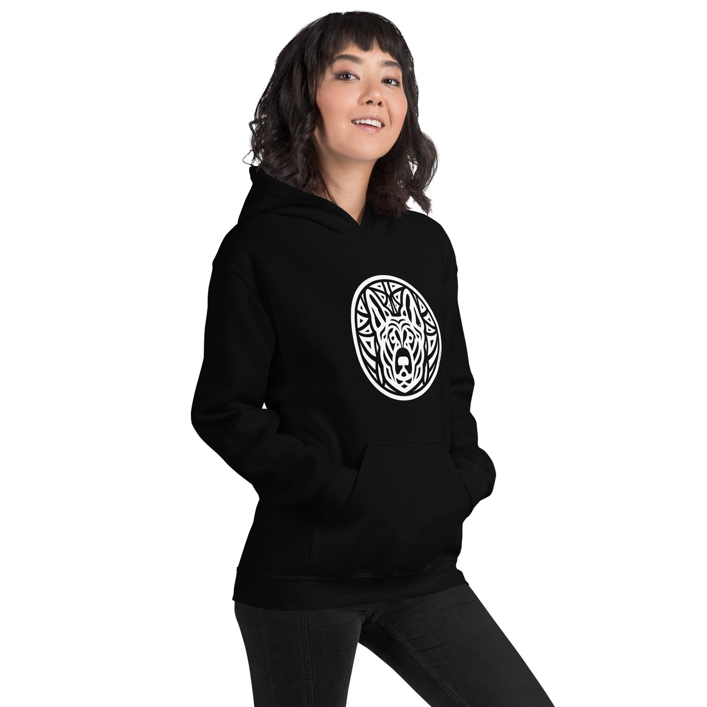 Unisex Heavy Blend Hoodie - German Shepherd - Tribal