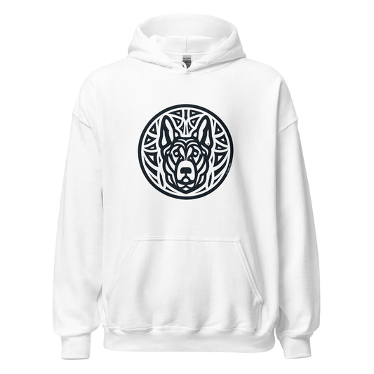 Unisex Heavy Blend Hoodie - German Shepherd - Tribal - Light Colors