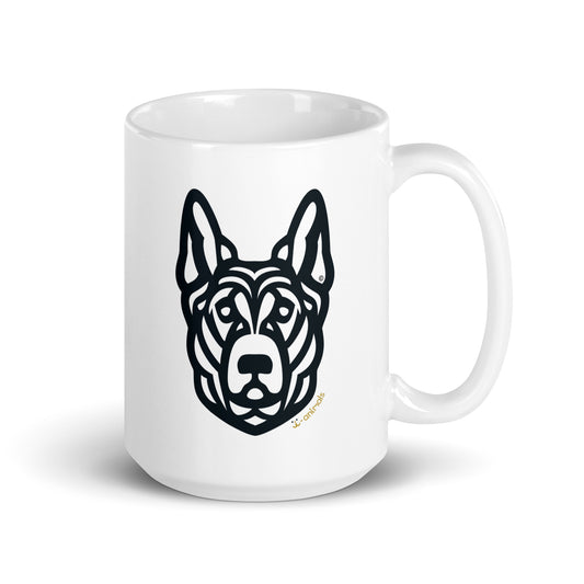 German Shepherd Mug - Tribal