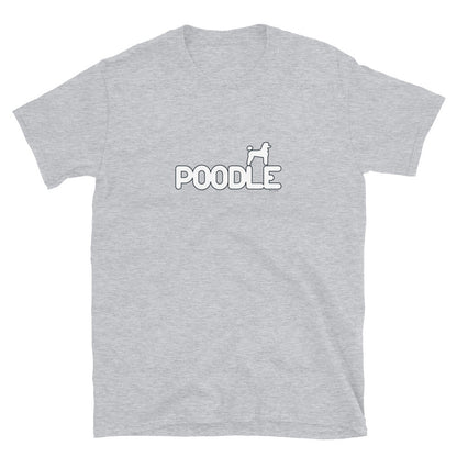 Camiseta unissex com mangas curtas - Poodle - Cores claras i-animals