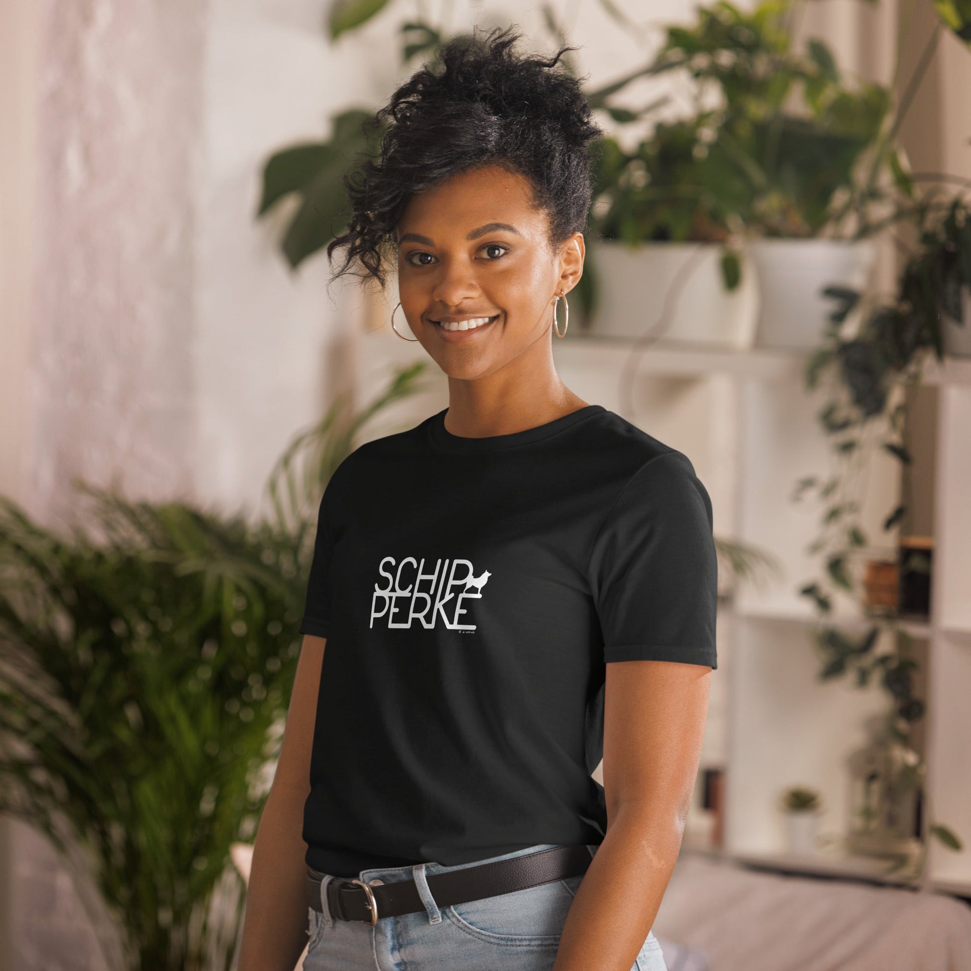 Camiseta unissex com mangas curtas - Schipperke i-animals