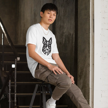 Camiseta unissex de manga curta - Border Collie - Tribal - Cores Claras i-animals