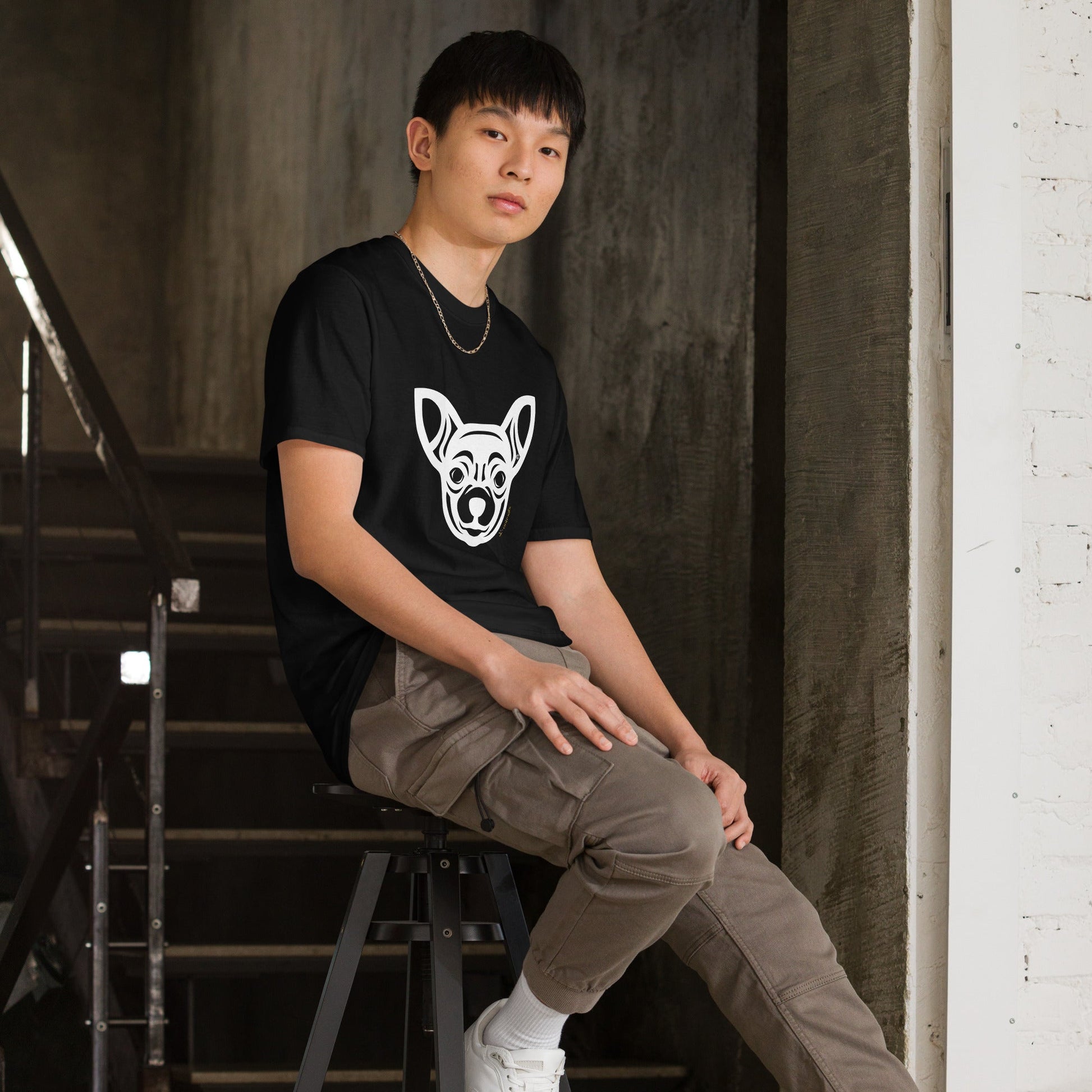 Camiseta unissex de manga curta - Chihuahua - Tribal i-animals