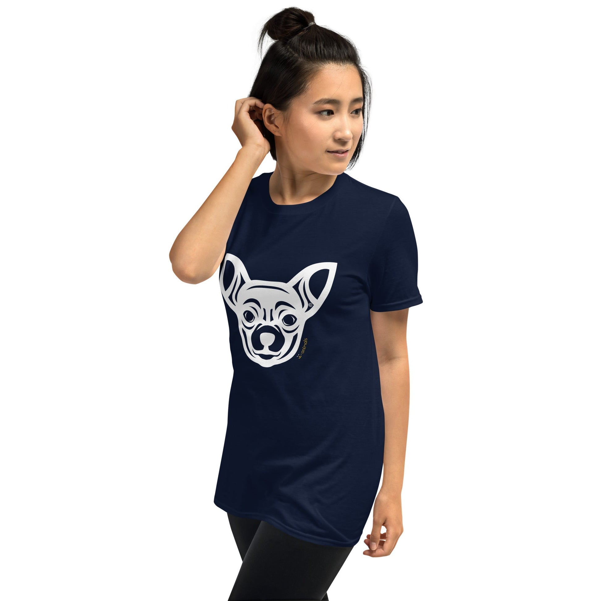 Camiseta unissex de manga curta - Chihuahua - Tribal i-animals