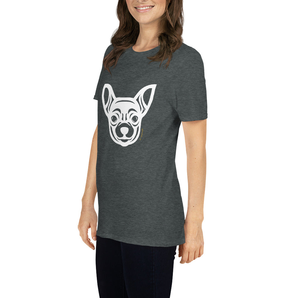Camiseta unissex de manga curta - Chihuahua - Tribal i-animals