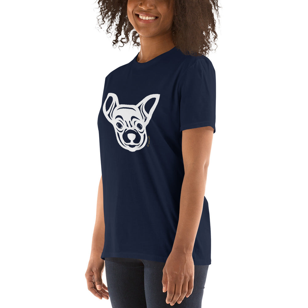 Camiseta unissex de manga curta - Chihuahua - Tribal i-animals