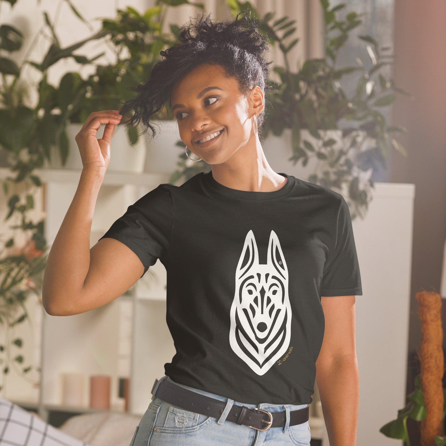 Camiseta unissex de manga curta - Malinois - Tribal i-animals