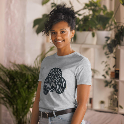 Camiseta unissex de manga curta - Poodle - Tribal - Cores Claras i-animals
