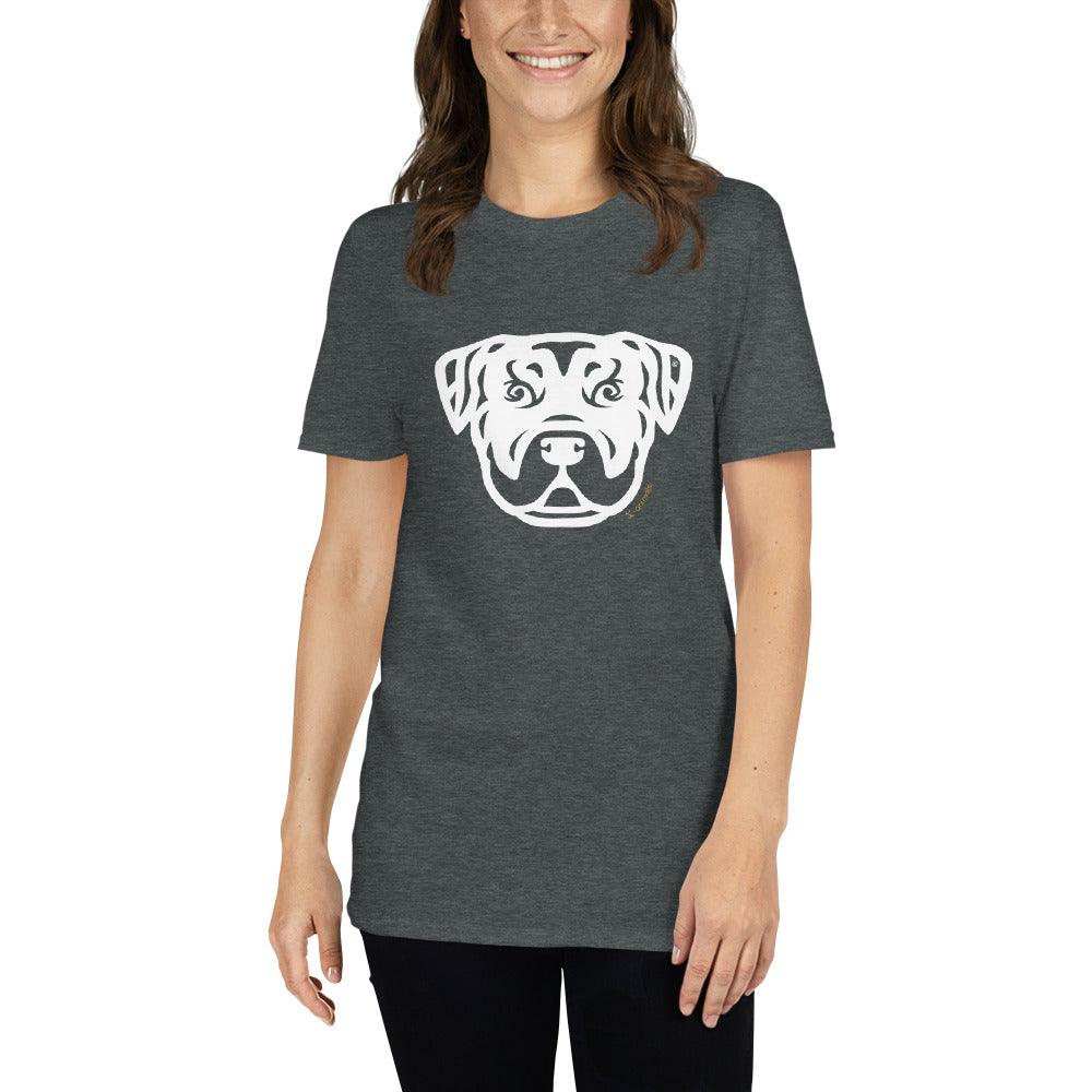 Camiseta unissex de manga curta - Rottweiler - Tribal i-animals