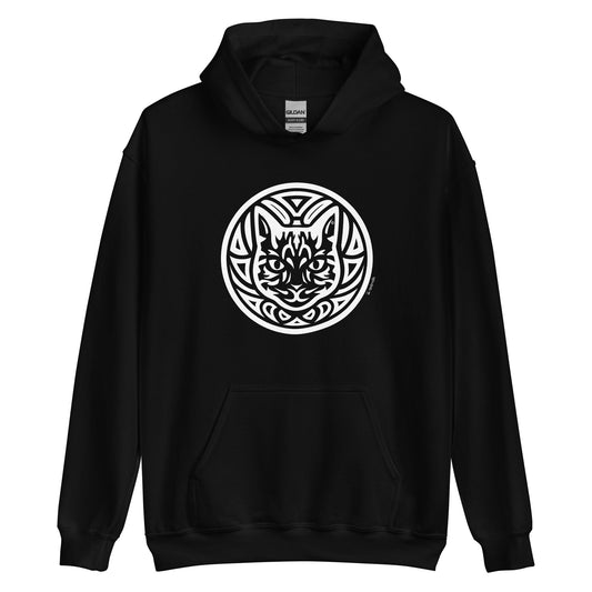 Moletom com capuz unissex - Gato Tigrado - Tribal i-animals