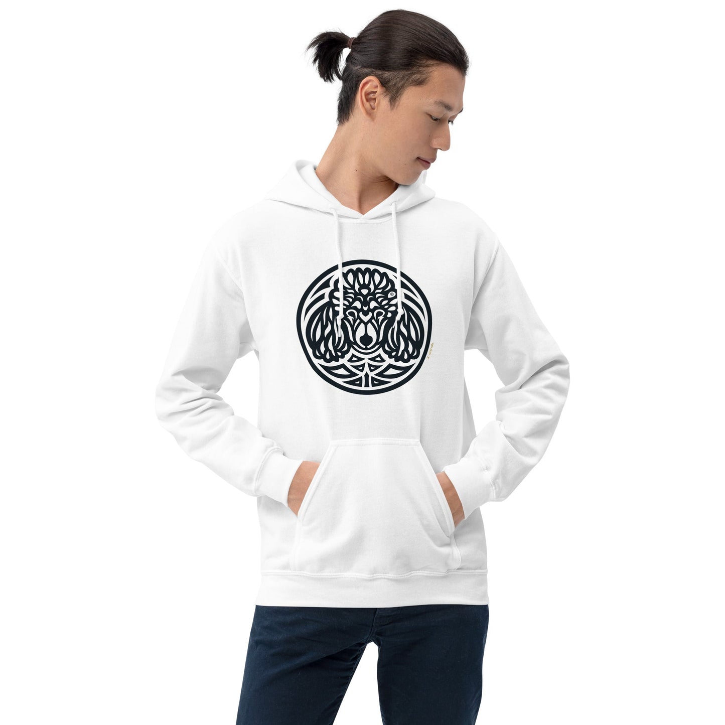 Moletom com capuz unissex - Poodle - Tribal - Cores Claras i-animals