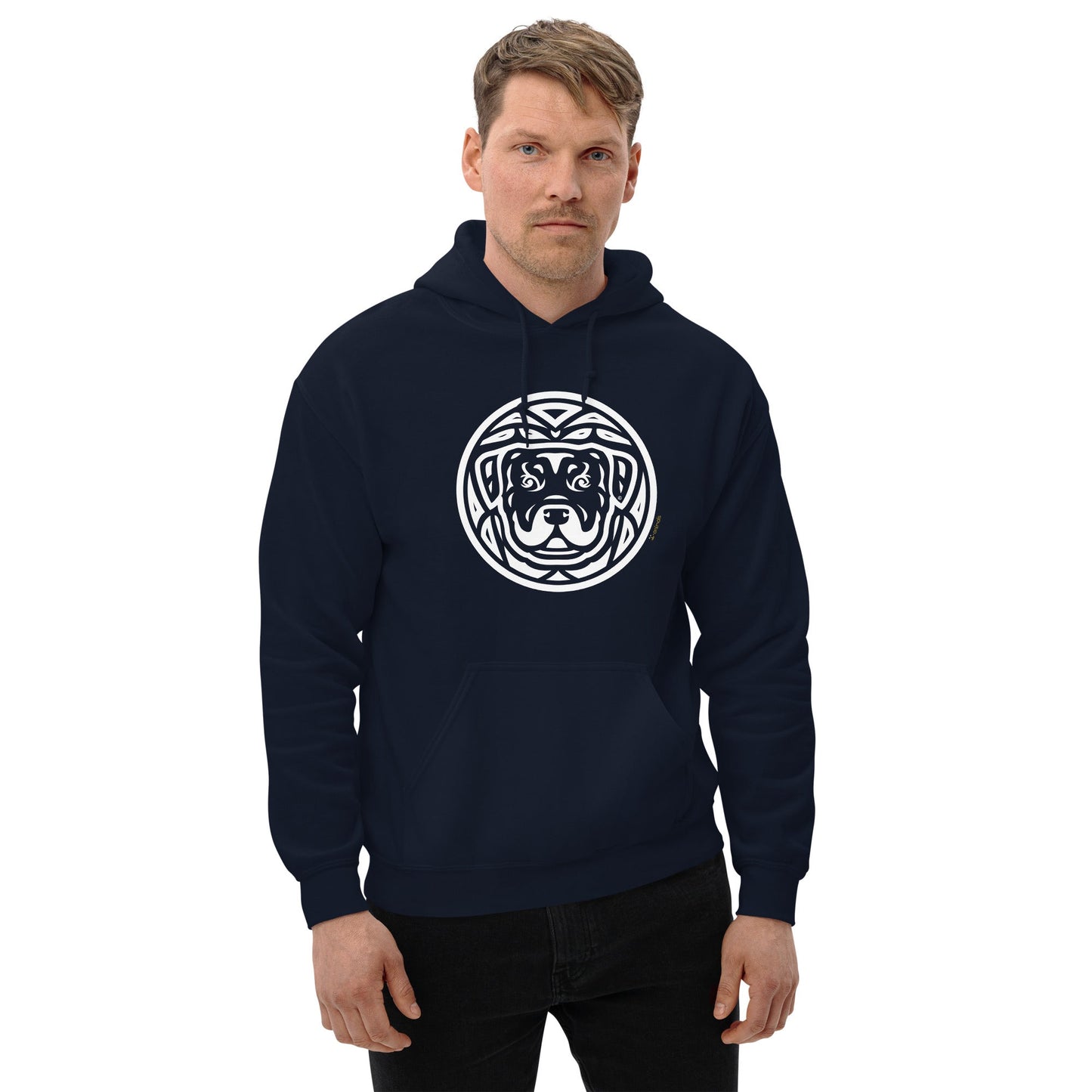 Moletom com capuz unissex - Rottweiler - Tribal i-animals