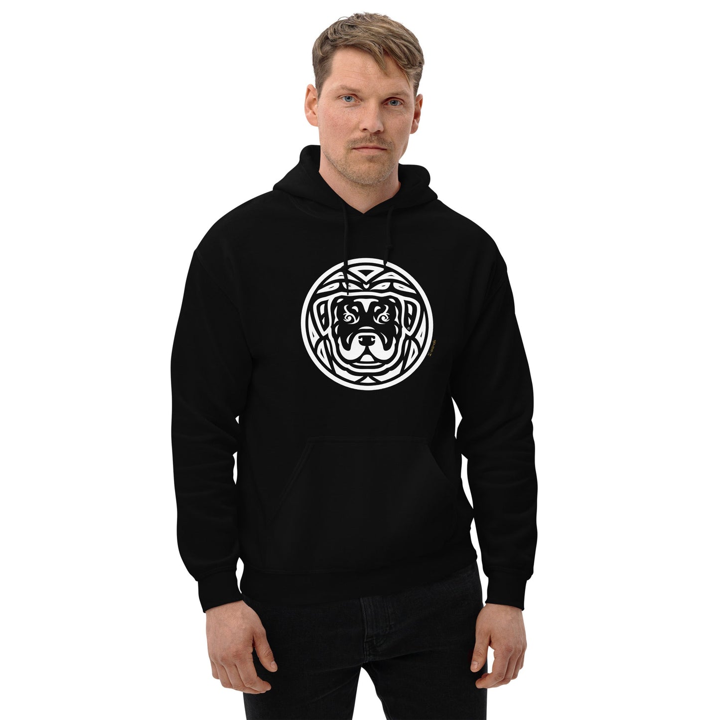 Moletom com capuz unissex - Rottweiler - Tribal i-animals