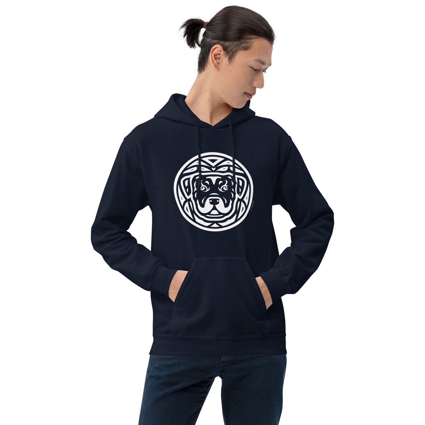 Moletom com capuz unissex - Rottweiler - Tribal i-animals