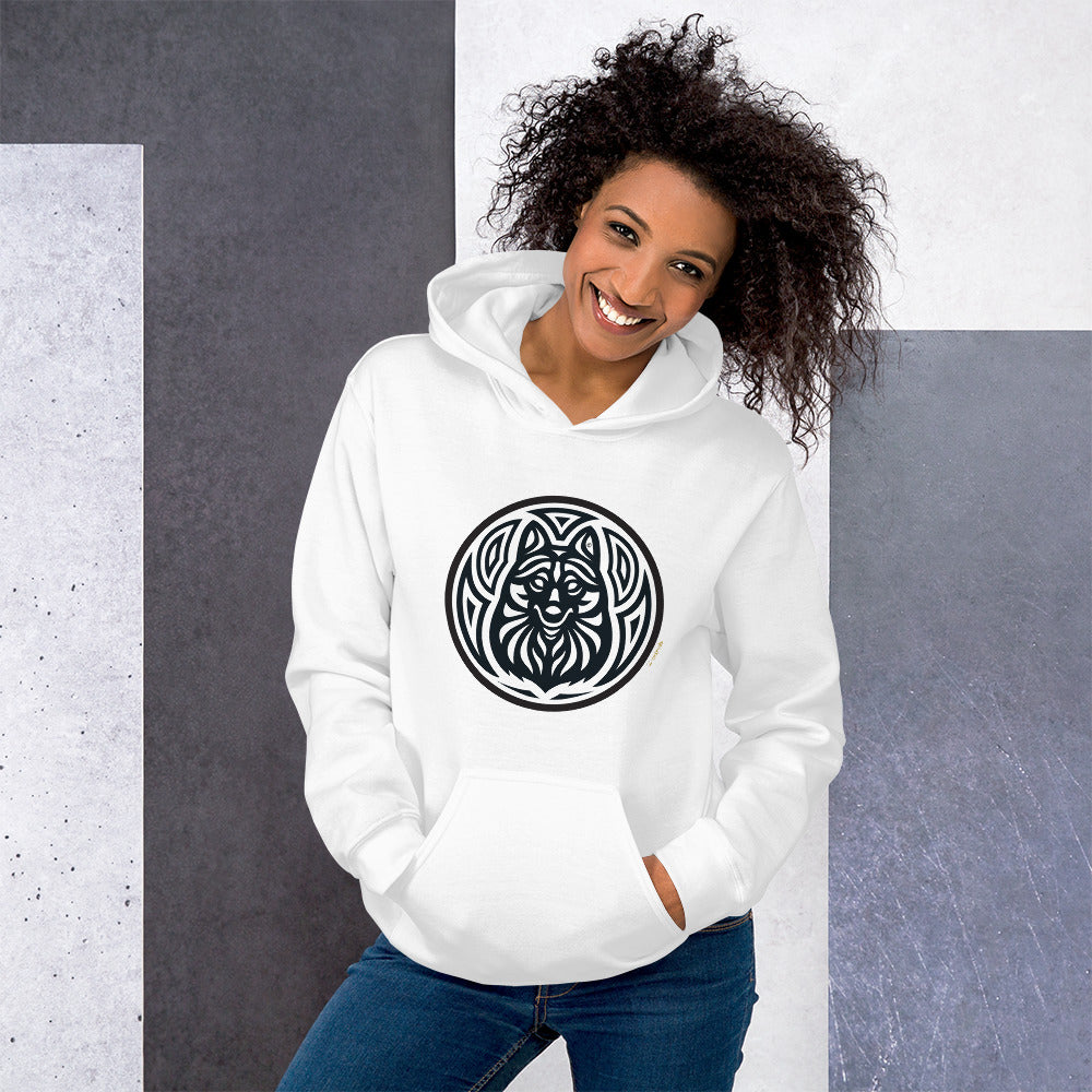Moletom com capuz unissex - Schipperke - Tribal - Cores Claras i-animals