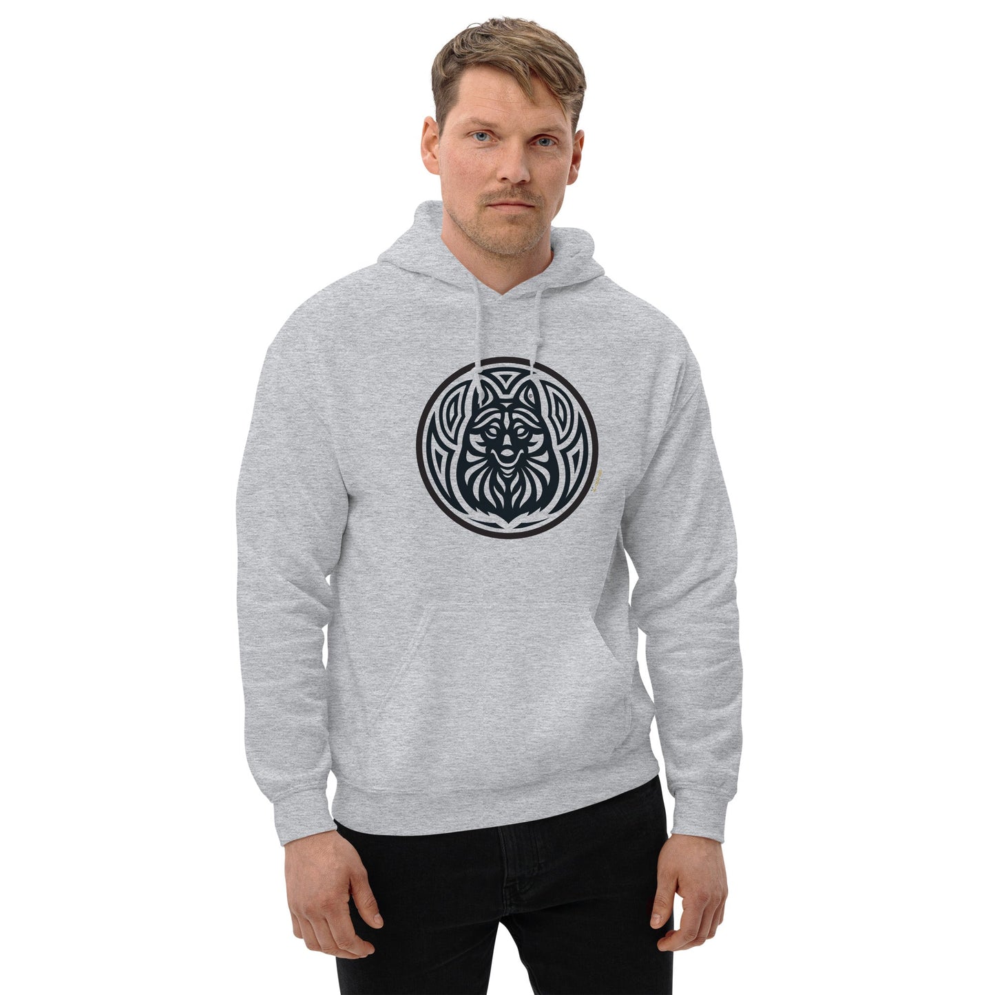 Moletom com capuz unissex - Schipperke - Tribal - Cores Claras i-animals