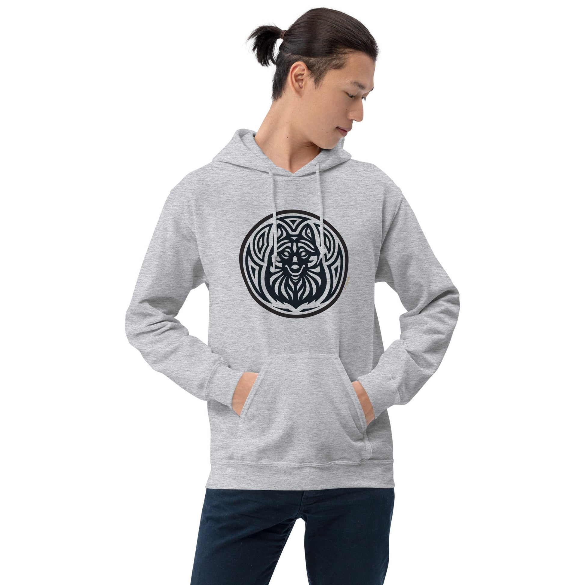 Moletom com capuz unissex - Schipperke - Tribal - Cores Claras i-animals