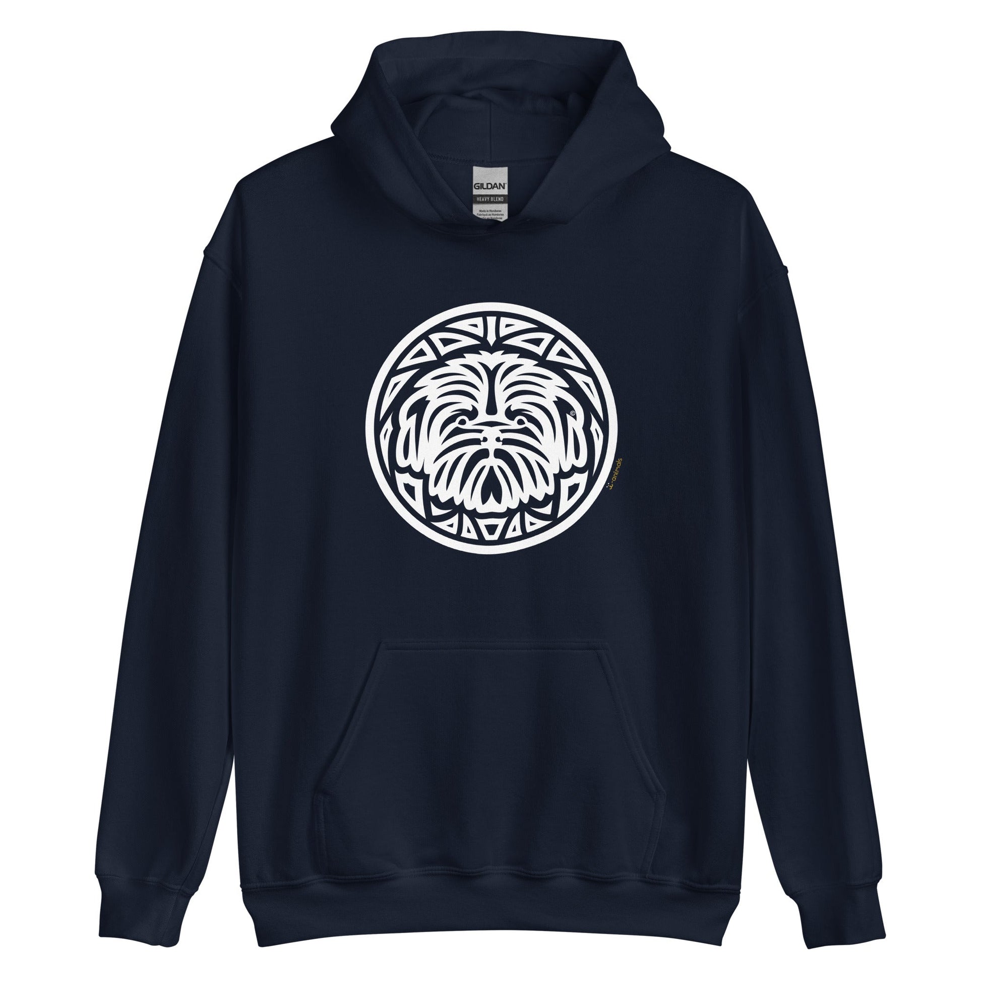 Moletom com capuz unissex - Shih Tzu - Tribal i-animals