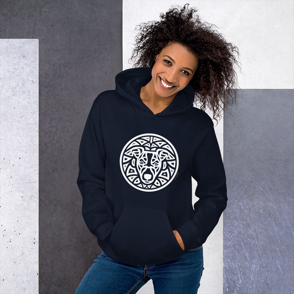 Moletom com capuz unissex - Whippet - Tribal i-animals