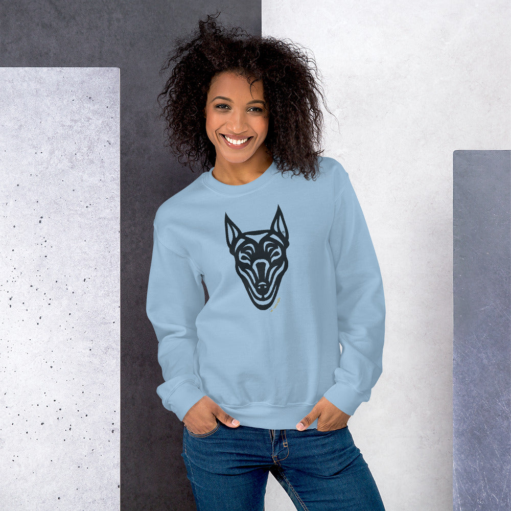 Moletom unissex - Doberman - Tribal - Cores Claras i-animals