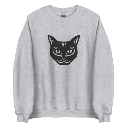 Moletom unissex - Gato Preto - Tribal - Cores Claras i-animals