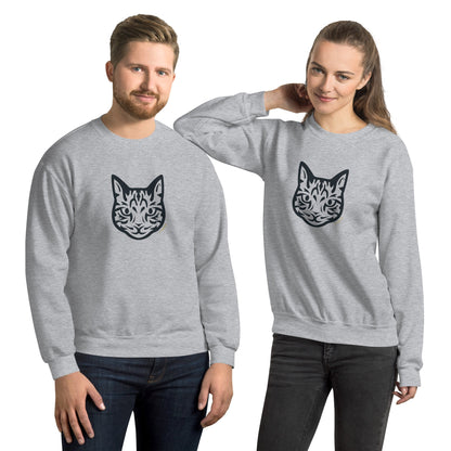 Moletom unissex - Gato Tigrado - Tribal - Cores Claras i-animals